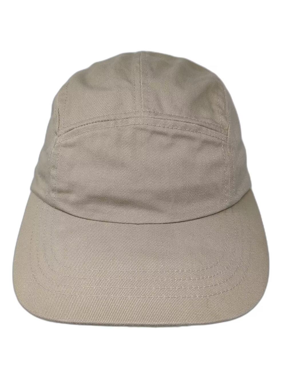 Faded Glory 5 Panel Beige Hat One Size Adjustable Strapback Solid Cotton Plain